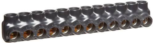 Black Insulated Multi Cable Connector Dual Entry 12 Ports Y766