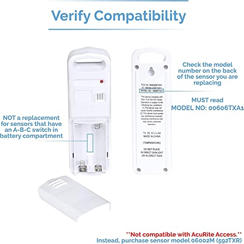 White Wireless Temperature and Humidity Sensor C11148