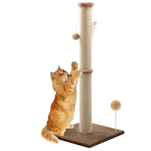 Gray 36 inch Cat Scratching Post with Sisal Rope D563