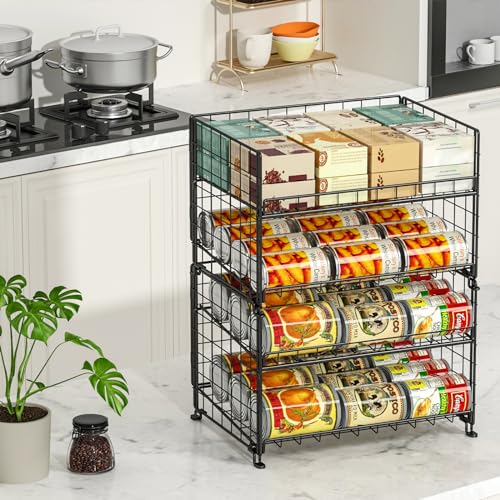 3 Pack Adjustable 2-Tier Can Rack Organizer T9496