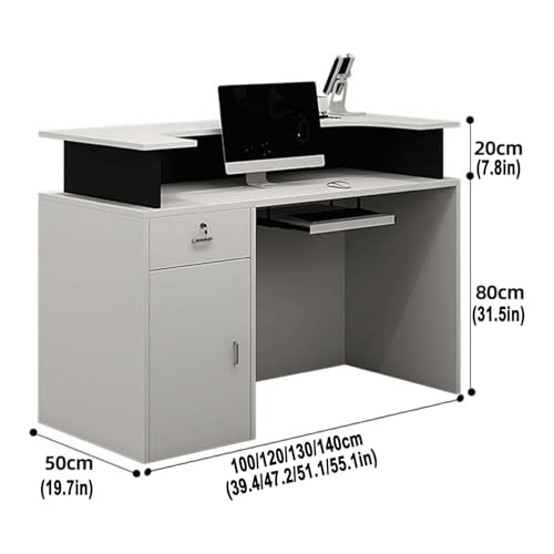 Lockable Wooden Reception Desk with Led Light X980