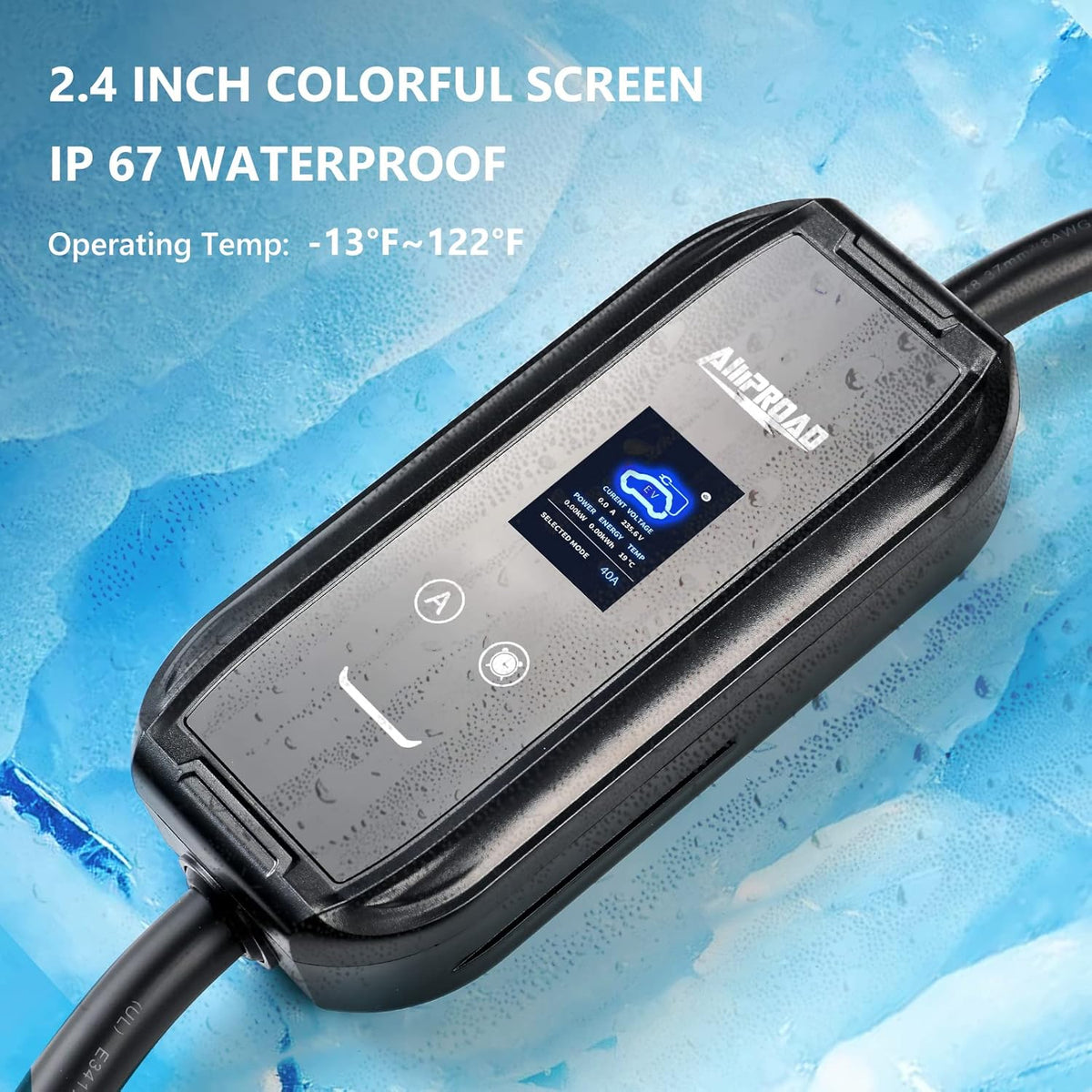 Level 2 40/32/24 Amp Adjustable 240V EV Charger with WiFi 25 Foot Cable S1735