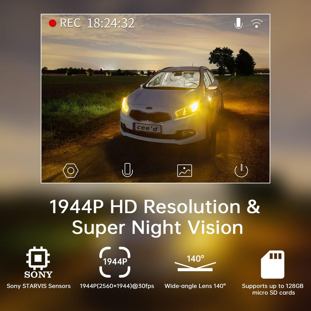 Car Dash Cam with Rear Cam Q773