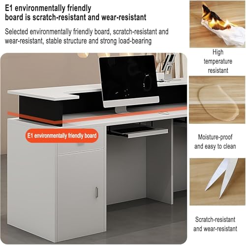 Lockable Wooden Reception Desk with Led Light X980