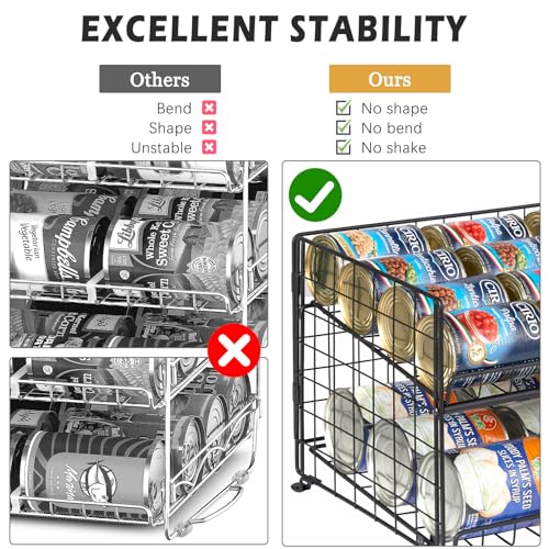 3 Pack Adjustable 2-Tier Can Rack Organizer T9496