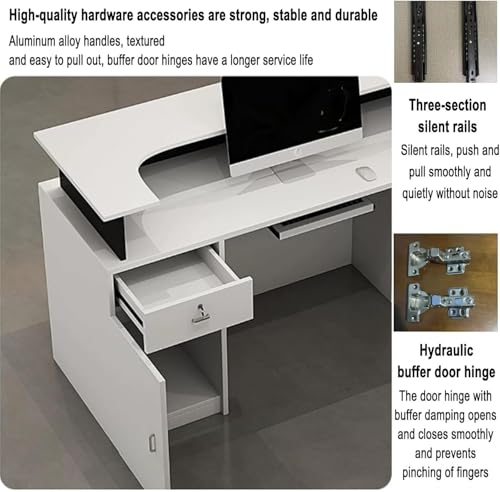 Lockable Wooden Reception Desk with Led Light X980