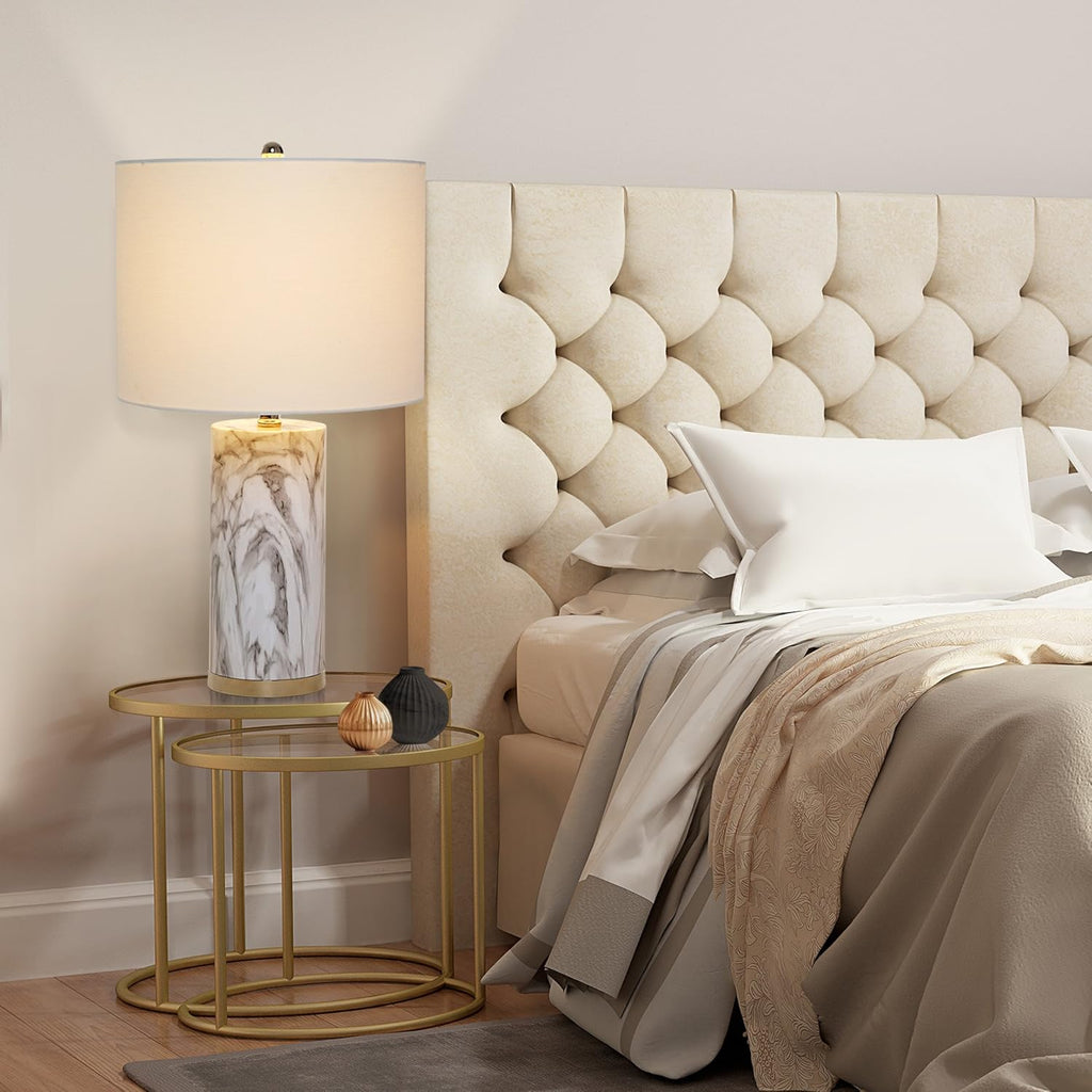 Modern Marble Table Lamp with Polished Nickel Accents Z7661