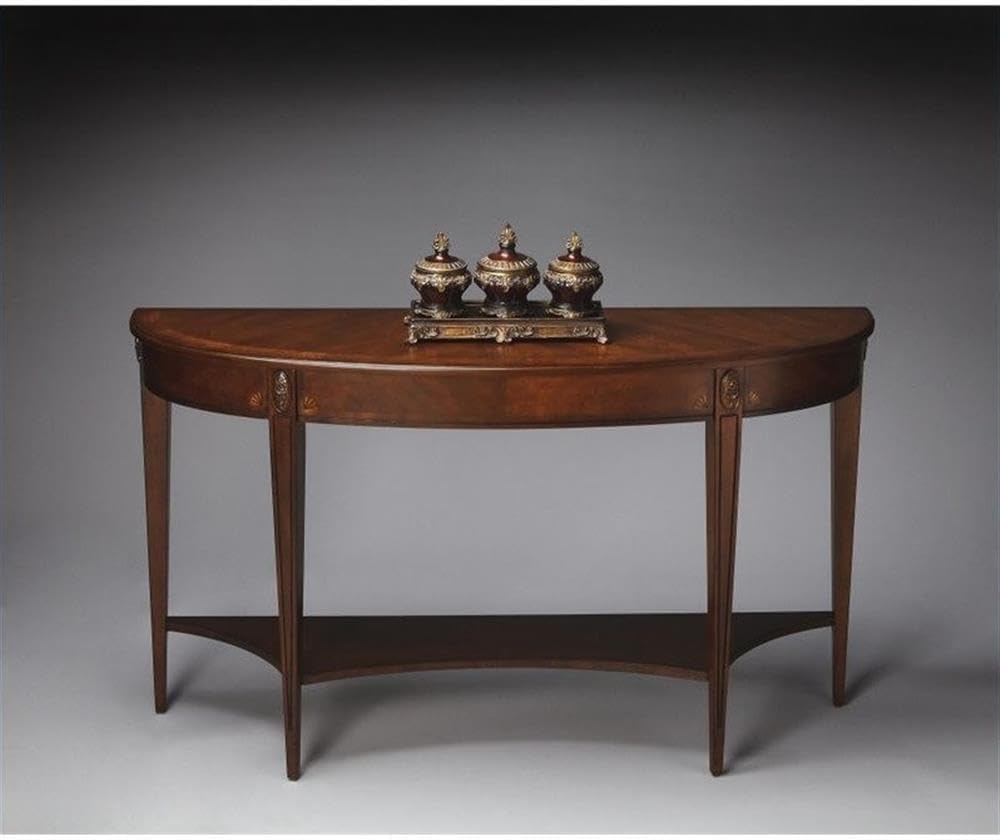 Demilune Console Table in Nutmeg N634