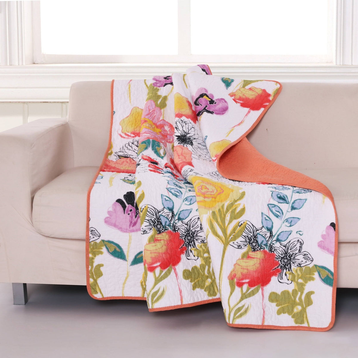 Quilted Cotton Throw B259