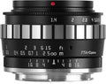 23mm F1.4 APS-C Manual Focus Prime Lens MFT M4/3 Mount Black Silver O4148