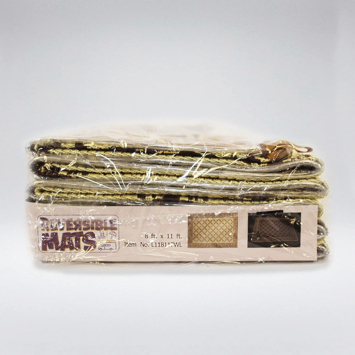 Brown Beige 8-Feet x 11-Feet Reversible Outdoor Mat X715