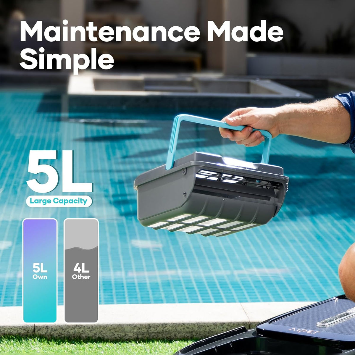 Robotic Pool Skimmer with Robotic Pool Cleaner W4826