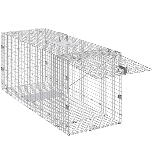 24" x 8" x 8" Galvanized Iron Folding Animal Trap D65286