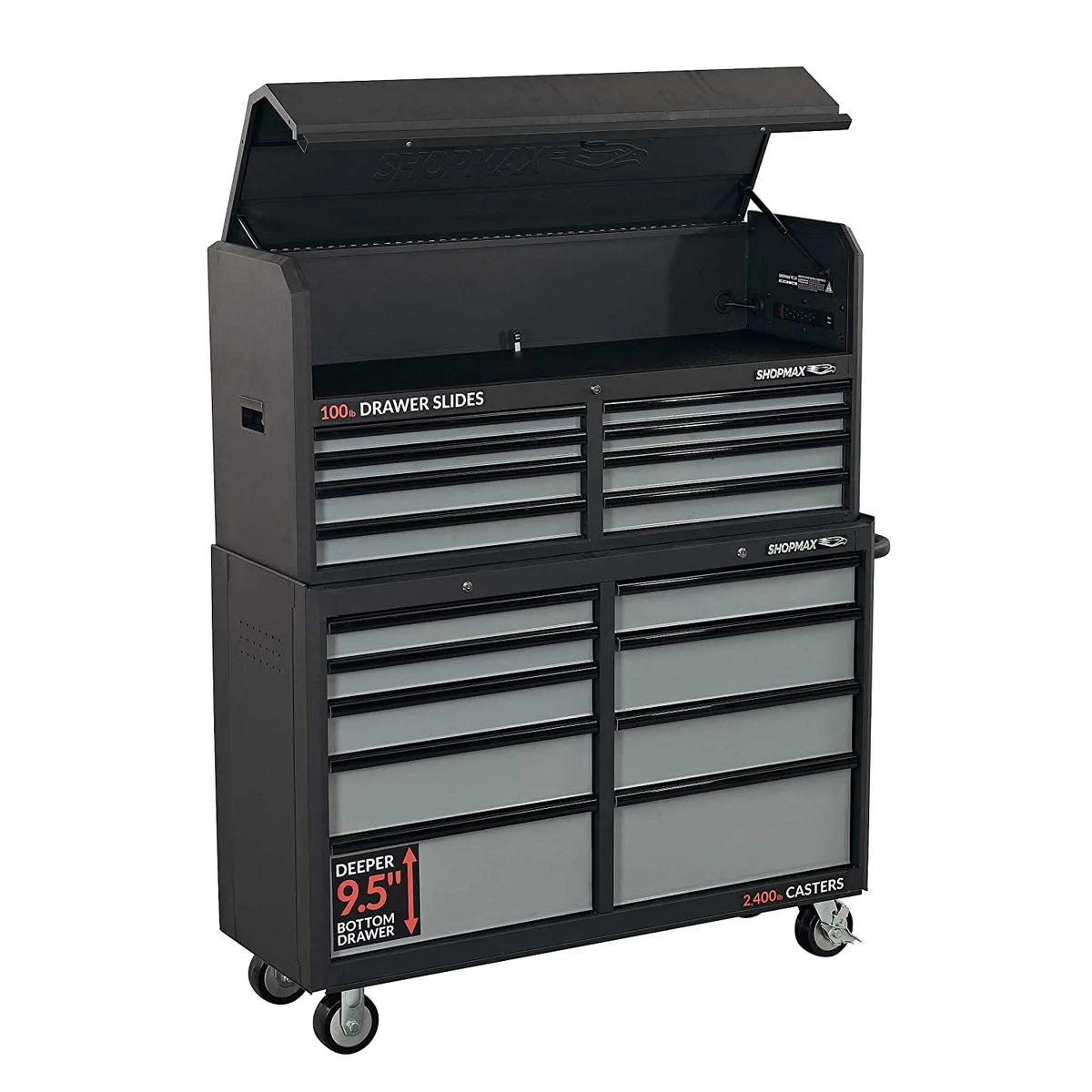 17-Drawer Tool Chest and Rolling Cabinet Combo J5722