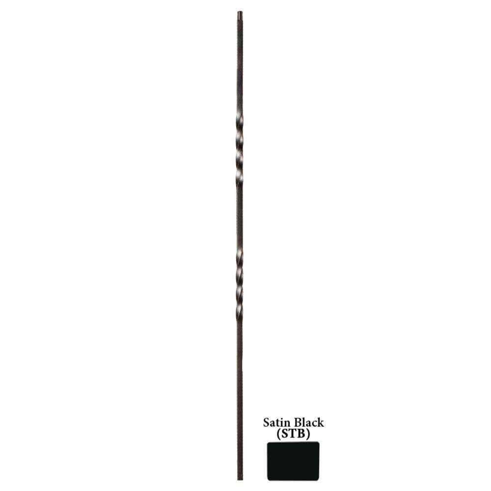 44 in. x 0.5 Double Twist Wrought Iron Baluster F5322