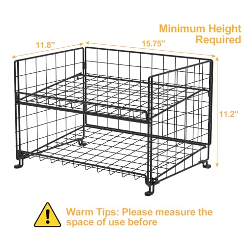 3 Pack Adjustable 2-Tier Can Rack Organizer T9496