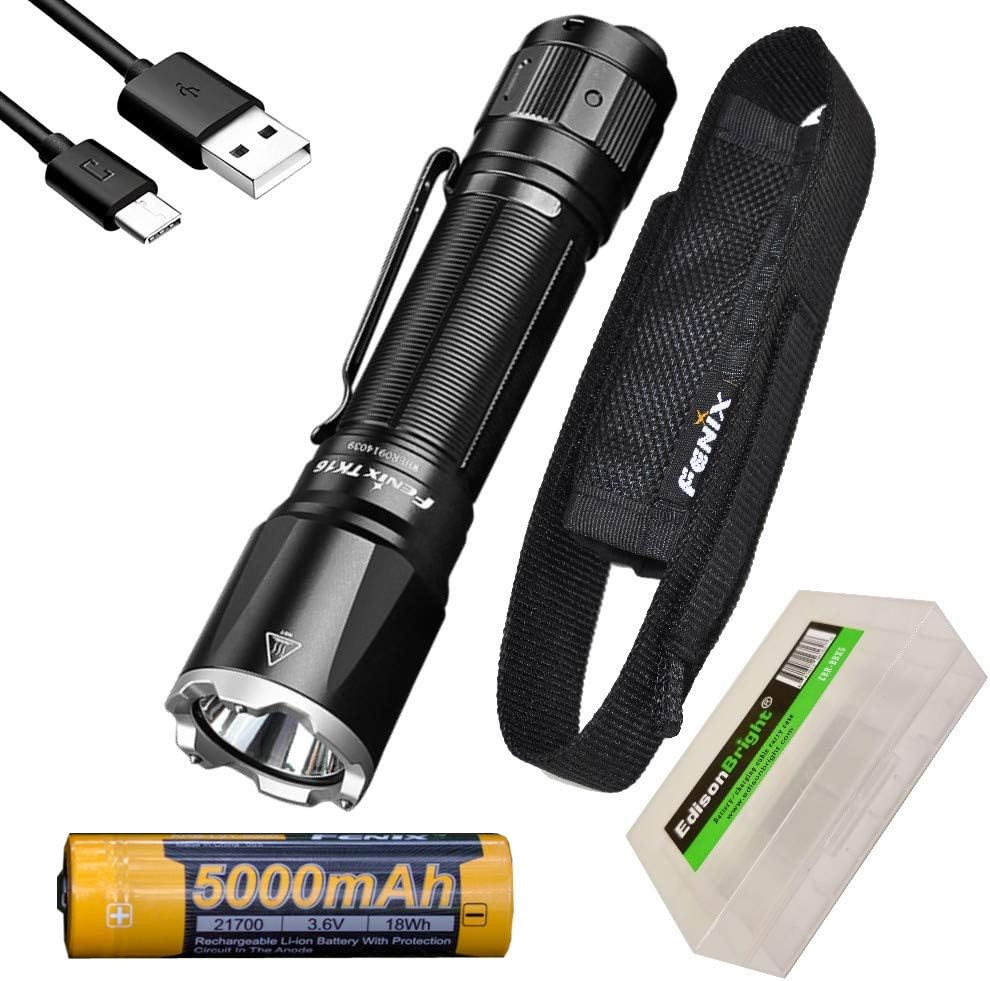 3100 Lumen LED Tactical Flashlight with USB Rechargeable Battery and Carrying Case E400776