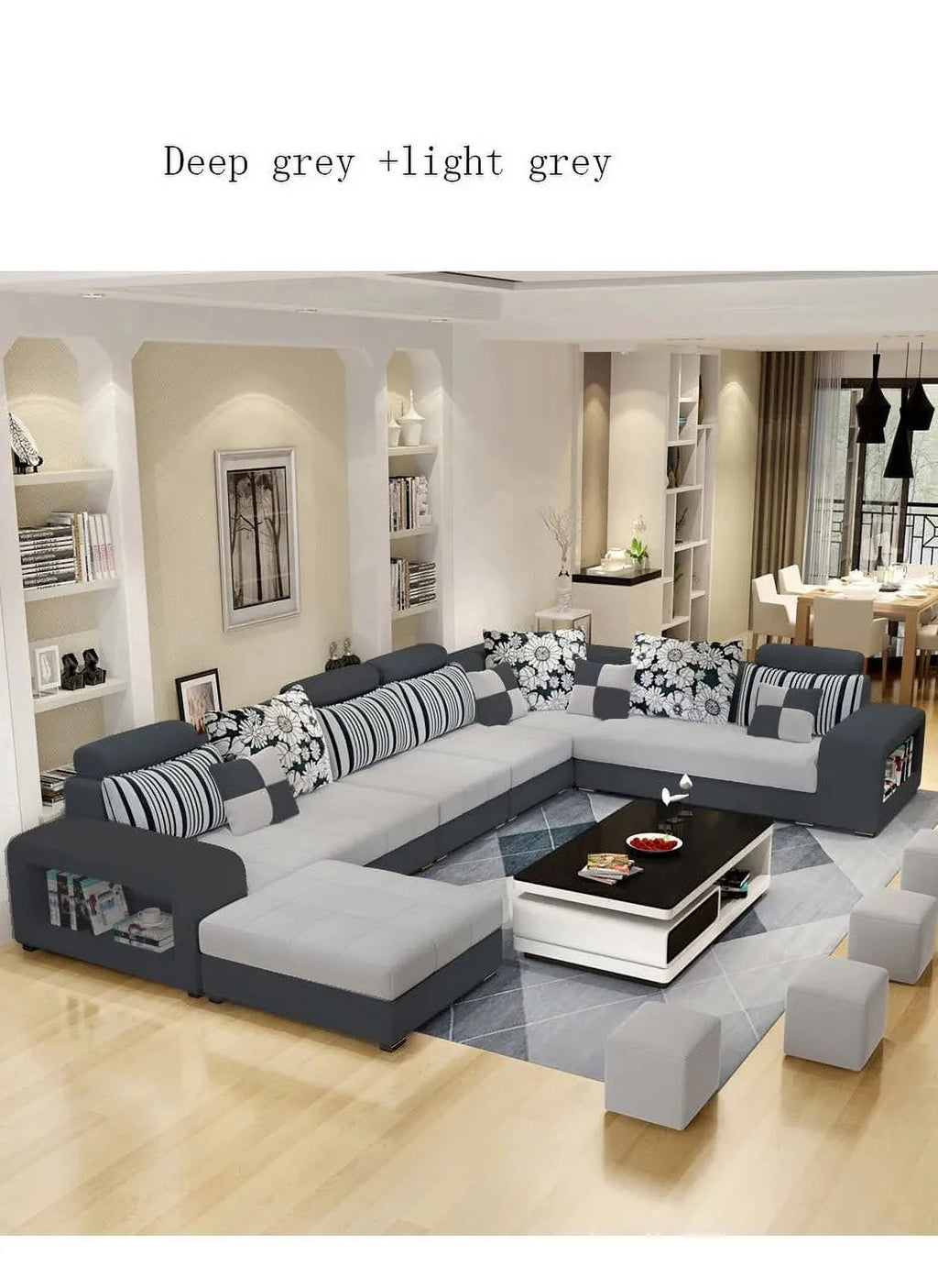 Modern Fabric Sectional Sofa Set T5544