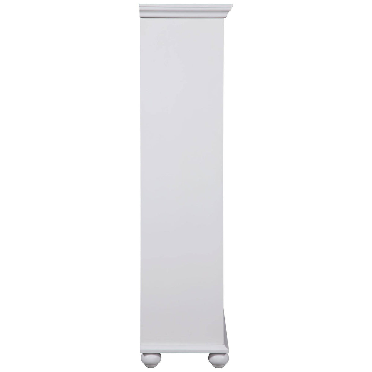 White Bookcase with Sliding Glass Doors Z412530