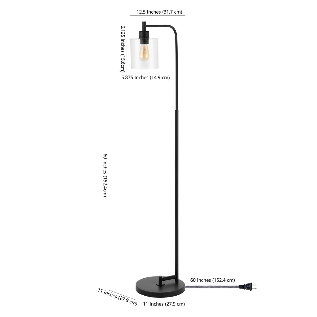 Black LED Floor Lamp A405