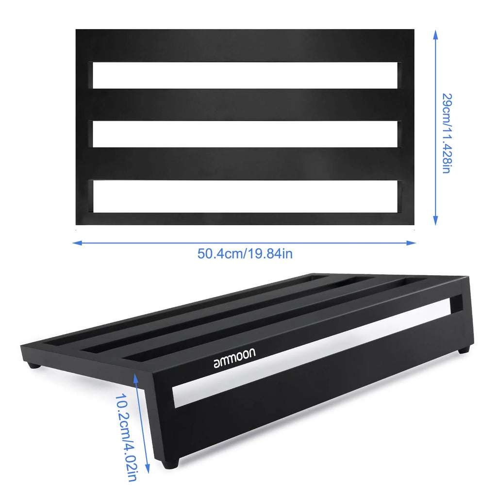 Large Aluminum Alloy Guitar Effect Pedal Board with Carry Bag O9565