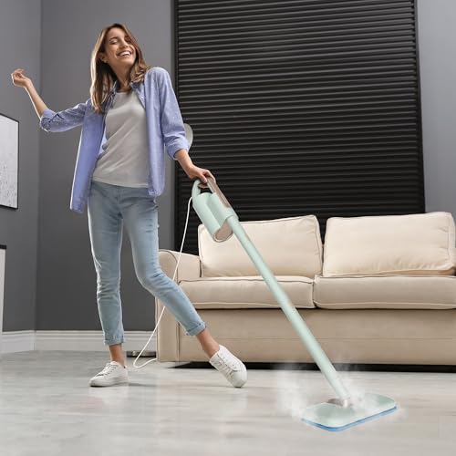 1200W Steam Mop & Detachable Handheld Cleaner with 11 Accessories & 2 Pads T406