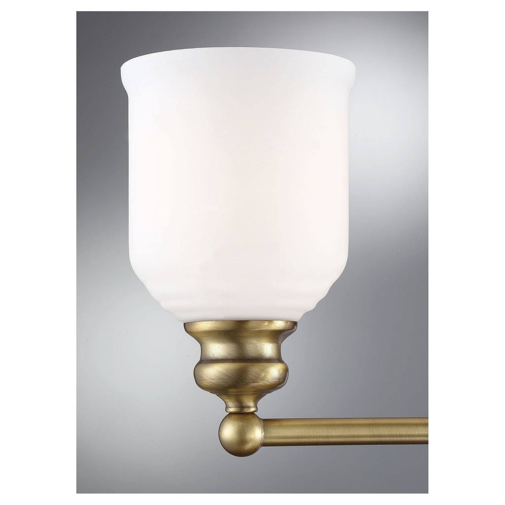 2 Light Warm Brass Bath Light O832