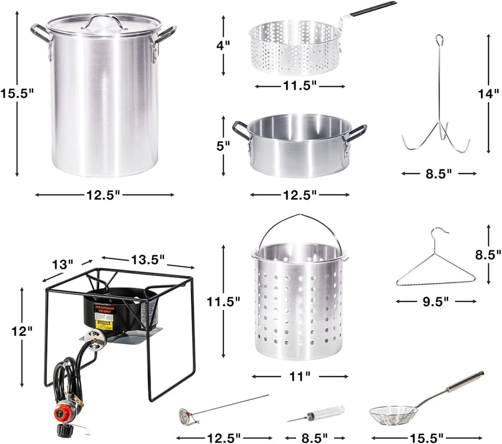 30 QT Propane Fryer Boiler Steamer Set K68815