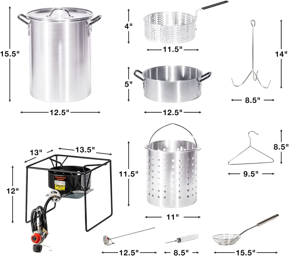 30 QT Propane Fryer Boiler Steamer Set K68815
