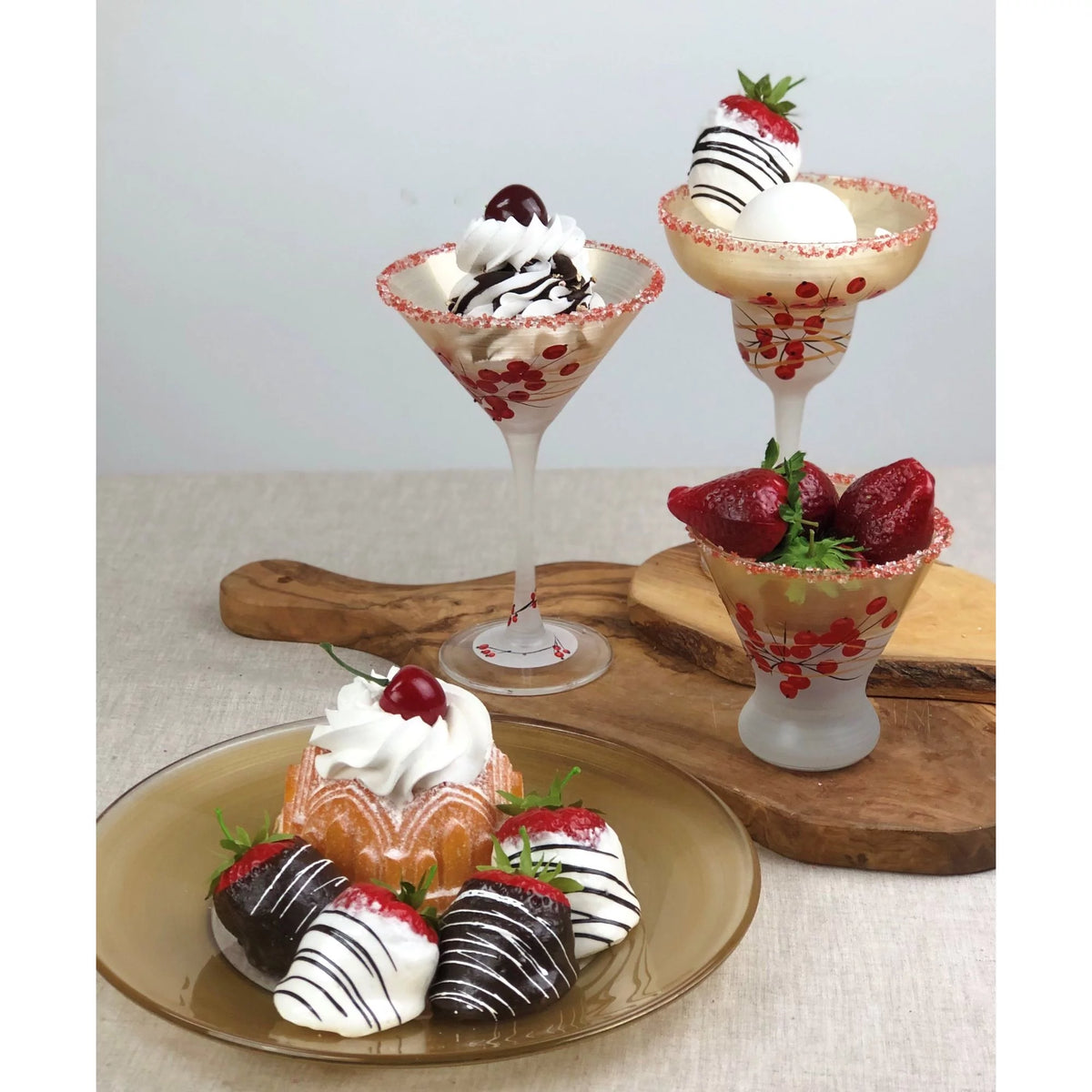 Hand Painted Wine Glasses Set of 2 8.25 oz Q44179