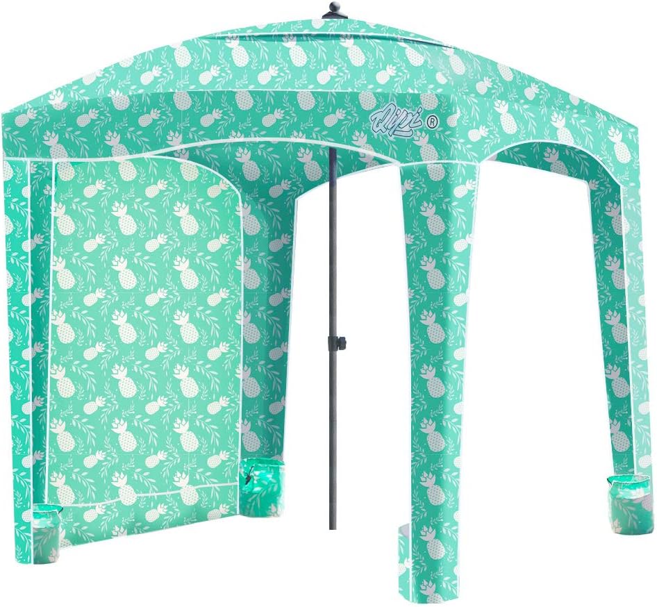 Beach Cabana Canopy, Waterproof, Portable 6' x 6' Beach Shelter with Side Wall R865