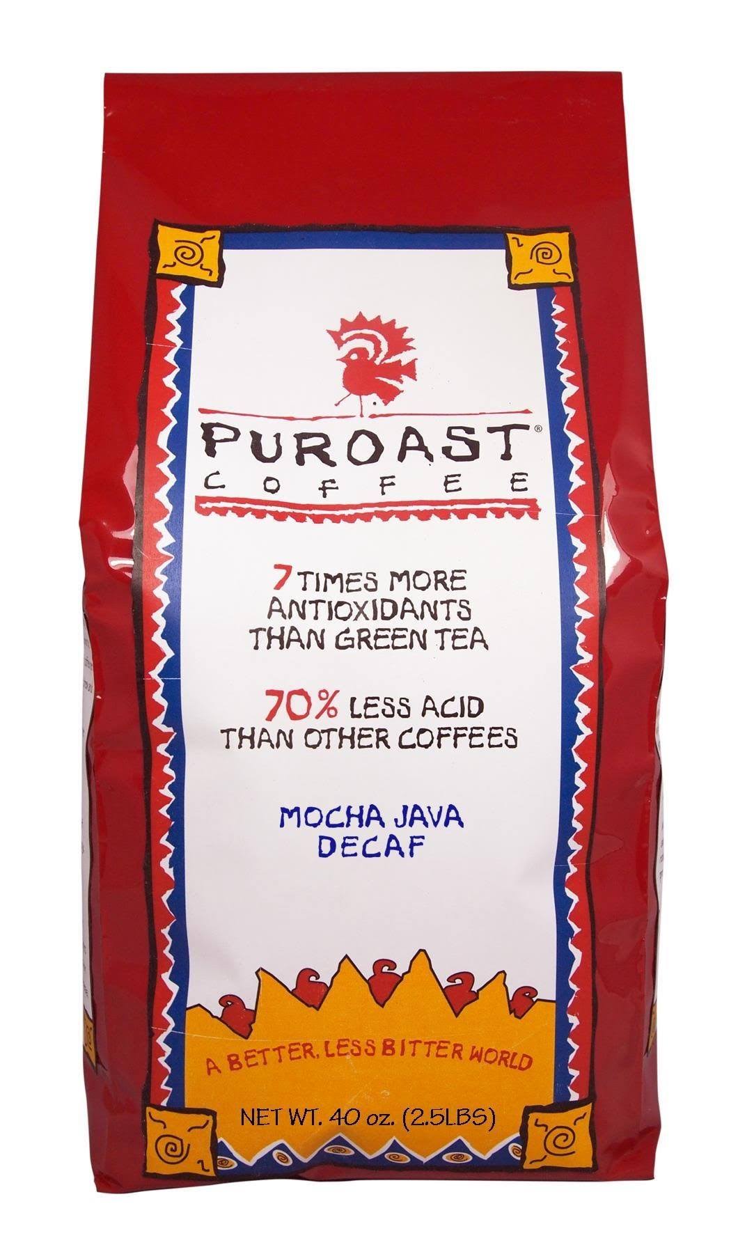 Low Acid Decaf Whole Bean Coffee, 2.5 Pound U265637