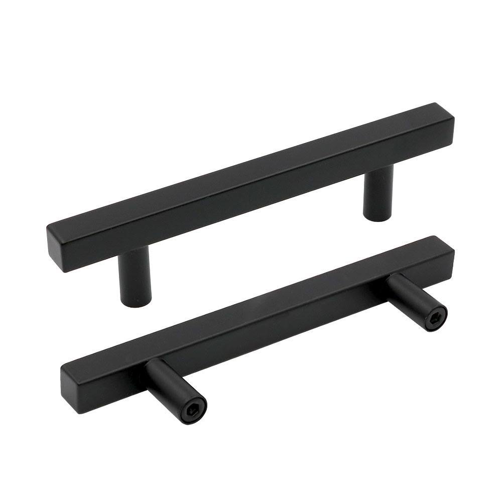 Matte Black Cabinet Handles and Knobs, 20 Pack, 128mm H49649