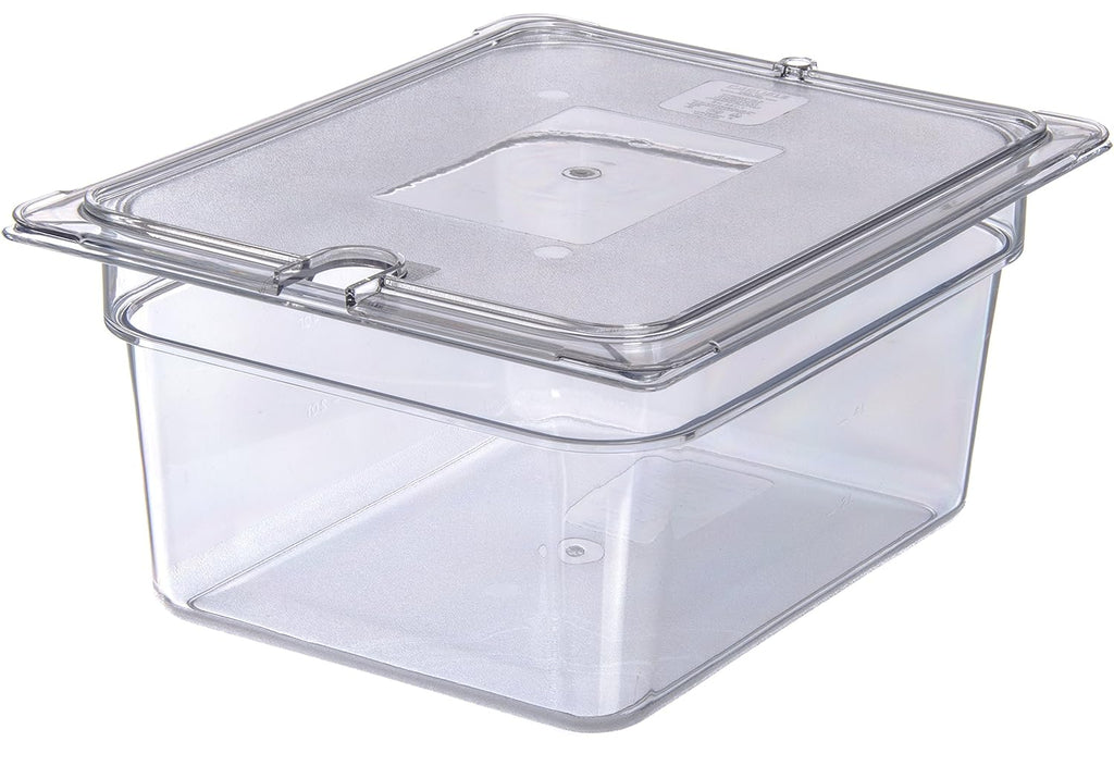 Polycarbonate Half-Size Food Pan, 7.7 qt, Clear, Case of 6 V83142