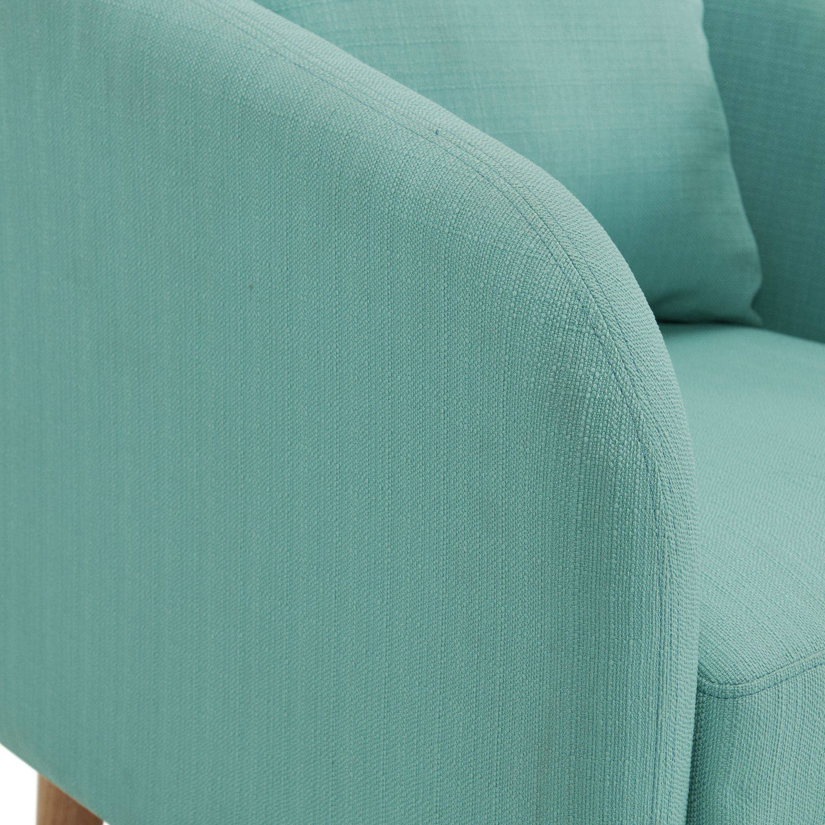 Green Accent Chair with Wooden Legs S2112