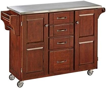 Granite Top Kitchen Cart in Cherry K389426