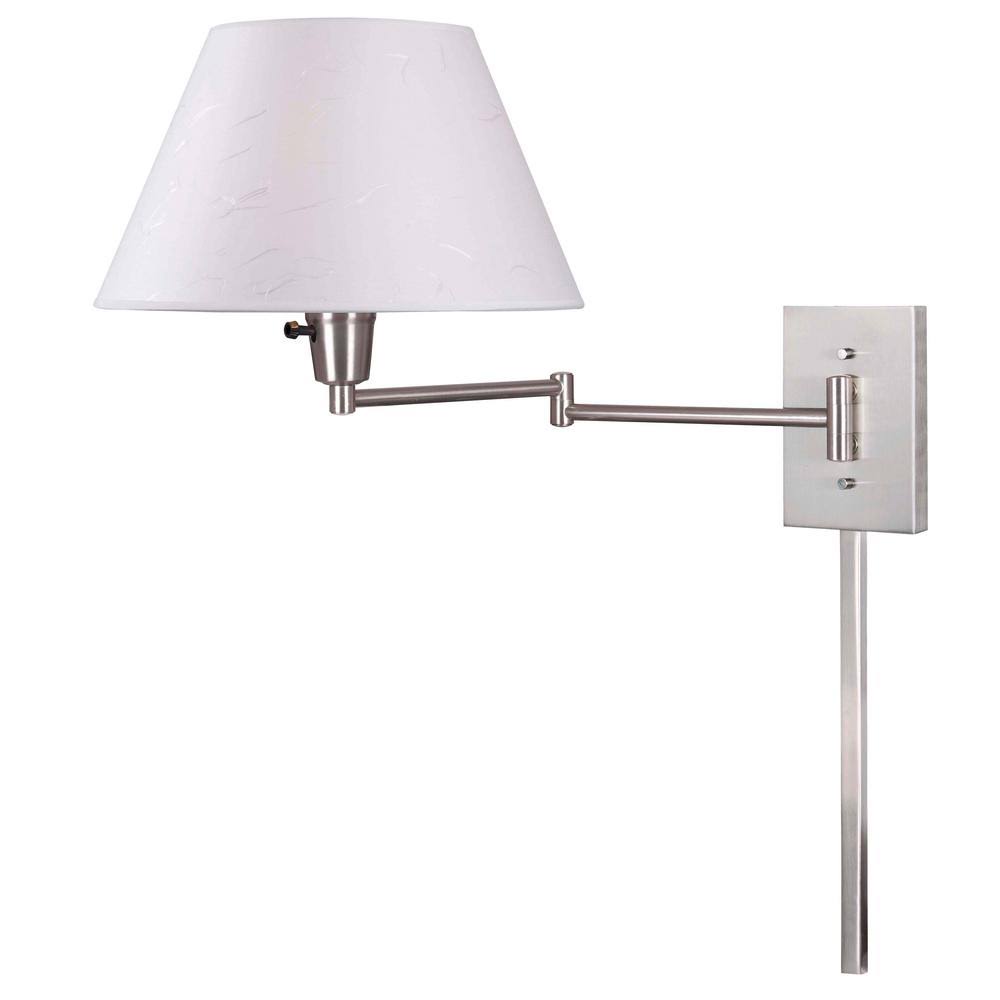 Brushed Steel Wall Swing Arm 1-Light E7501