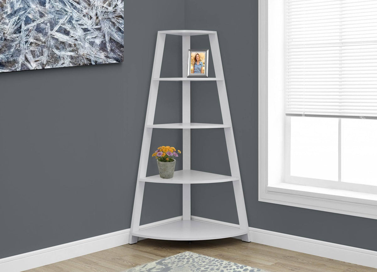 Dark Taupe Corner Accent Bookcase Y789