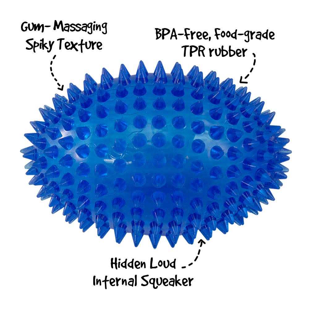 4.5” Spiky Squeaker Football Dog Toy N7973