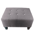 Red Tinted Grey Upholstered Ottoman D2968