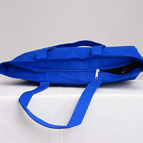 6 Pack Large Canvas Tote Bag with Zippered Closure Q996949