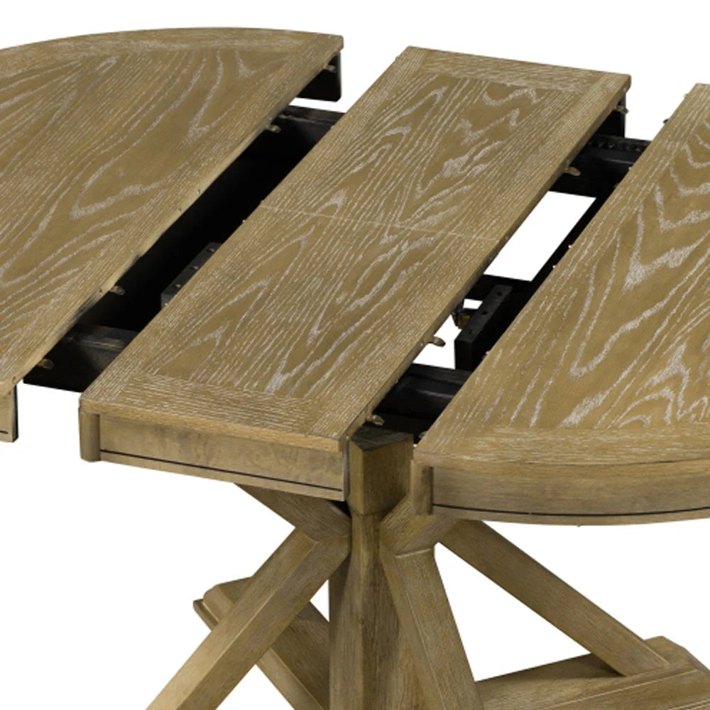 Extendable Dining Table with 12" Leaf Natural Wood H305097