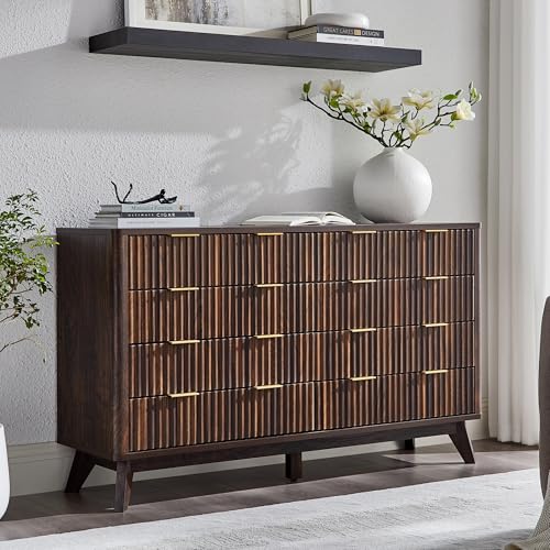 7 Drawer Wood Dresser with Faux Marble Top R194439