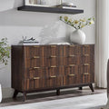 7 Drawer Wood Dresser with Faux Marble Top R194439
