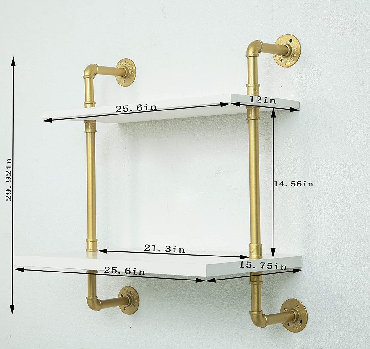 Industrial Retro Wall Mount Iron Pipe Microwave Oven Shelf Stand O9463