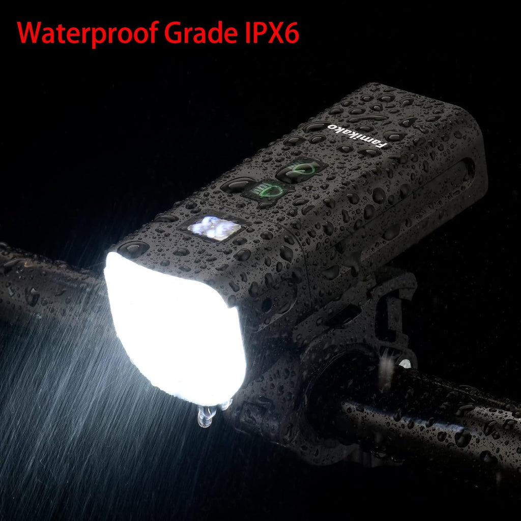 6*T6 LED Bike Light Set USB Rechargeable Waterproof Pack of 2 L364028