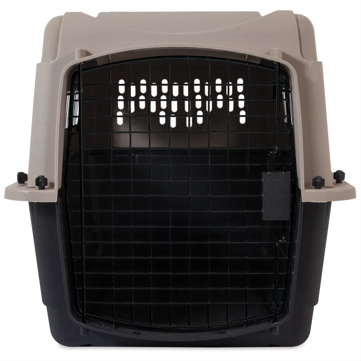 Plastic Travel Dog Kennel 28" Taupe/Black C80866