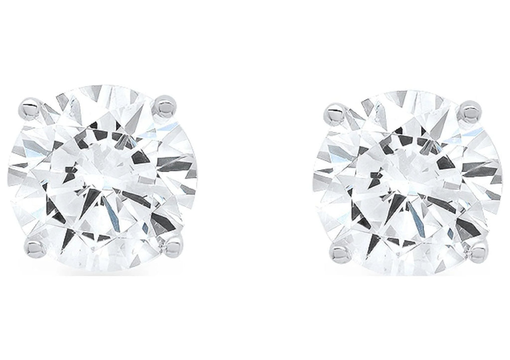 18K White Gold Diamond Stud Earrings G83832