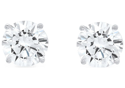 18K White Gold Diamond Stud Earrings G83832
