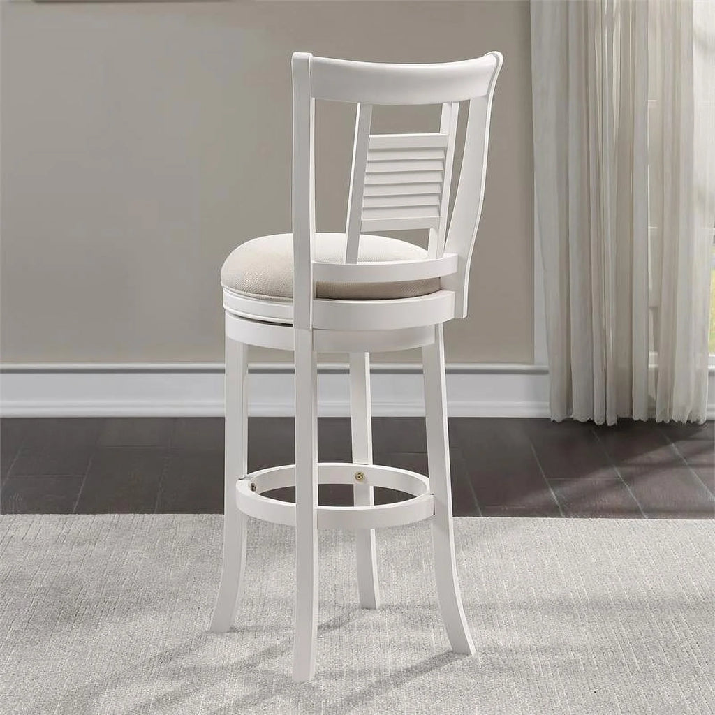 3 Piece Upholstered Solid Wood Swivel Bar Stool Set F67486